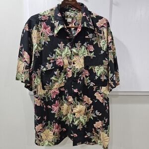 Reyn Spooner Mens Shirt Hawaiian XL FLAW Tropical Floral Party Vacation Summer